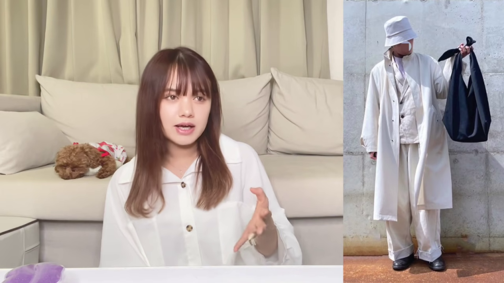 女性と服装写真