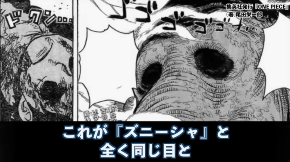 ズーニーシャの目とルフィの目の比較