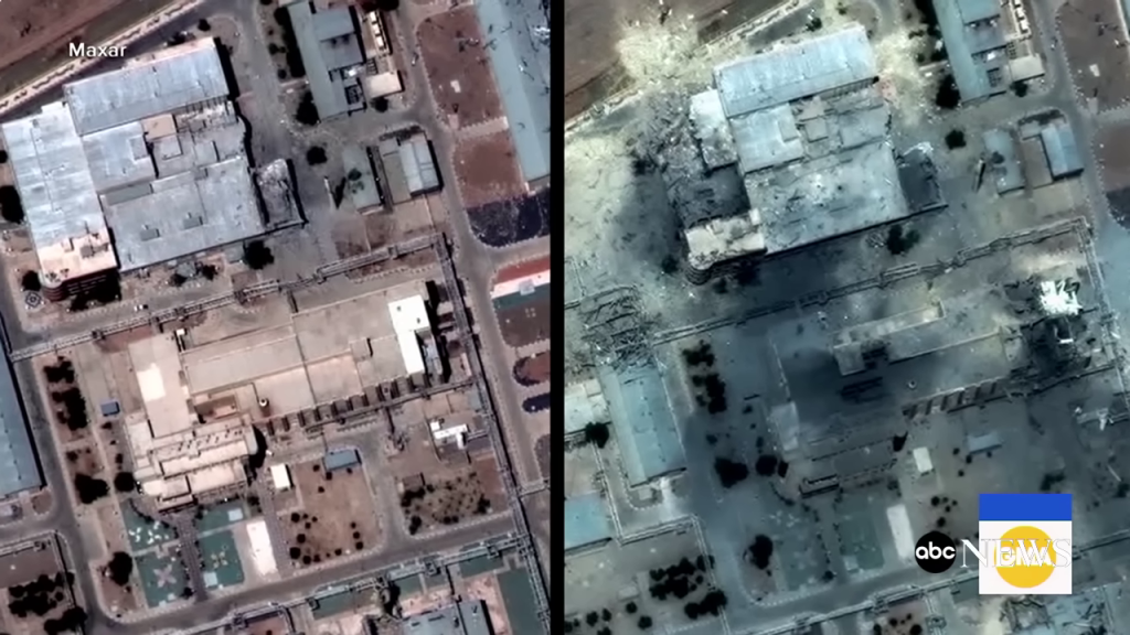 攻撃前後のイラン核施設の衛星画像比較：壊滅的な被害を明確に捉える
