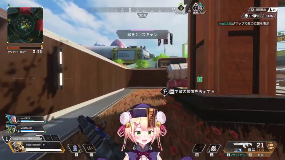 ゲームプレイ中（敵スキャン）