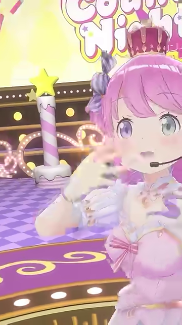 VTuberが驚いたような表情を見せる