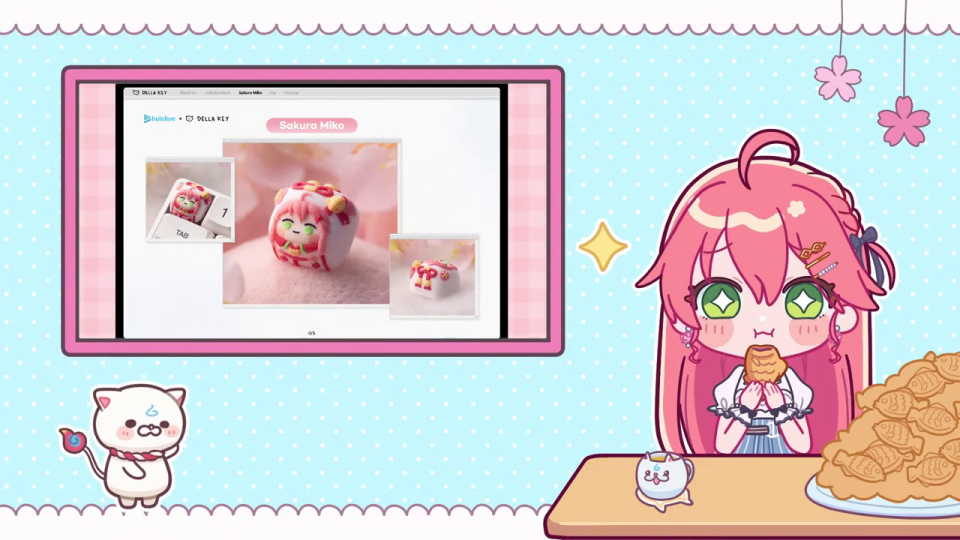 DellaKeyカスタムキーキャップ「Sakura Miko」の告知イラスト
