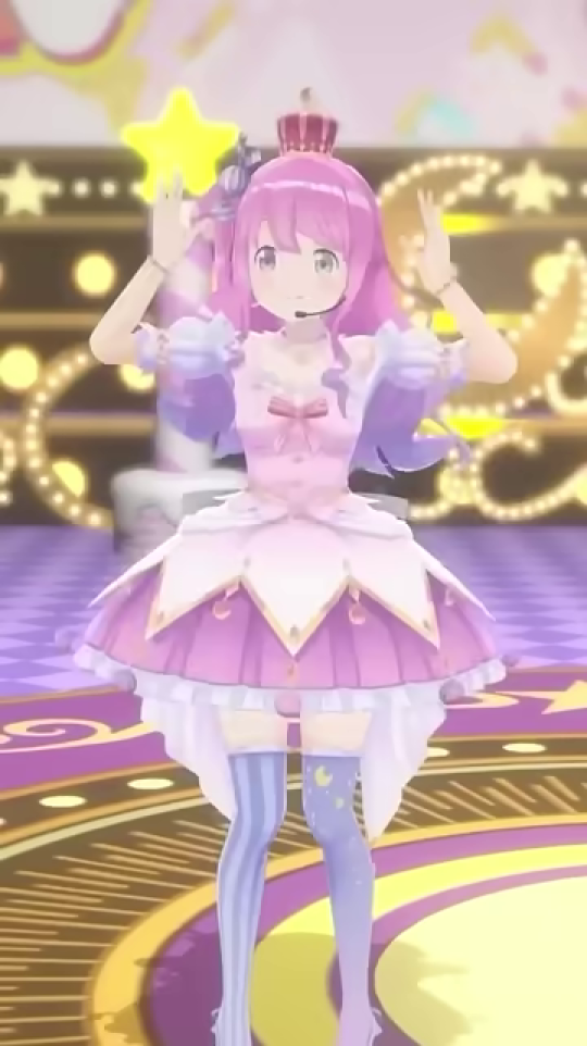 全身を捉えたキャラクターのダンスポーズ