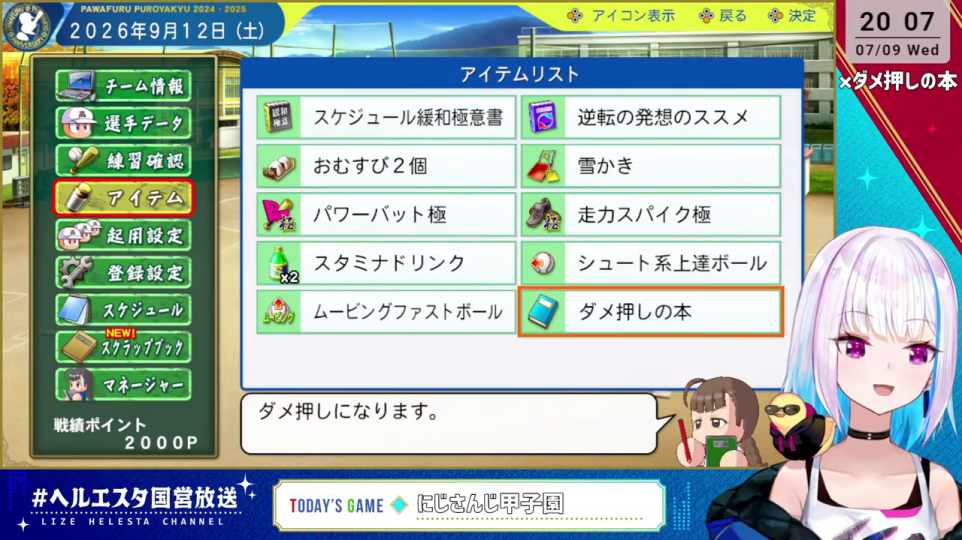アイテムリスト「ダメ押しの本」