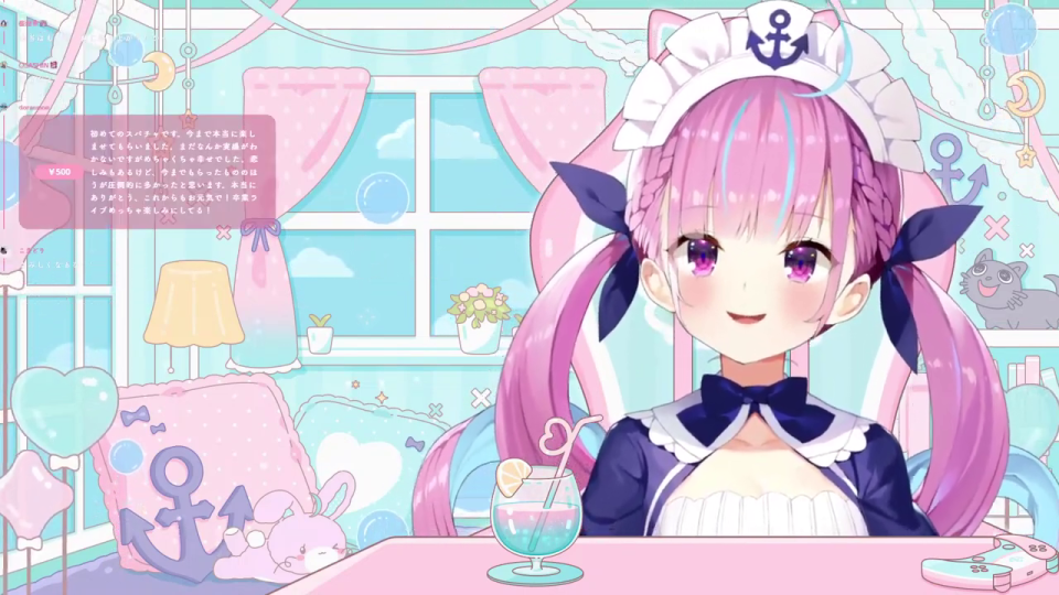 涙をこらえながら話す湊あくあ