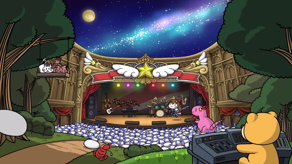- エンディングアニメーションのライブステージが、VTuberとしての総合的な活動を示す