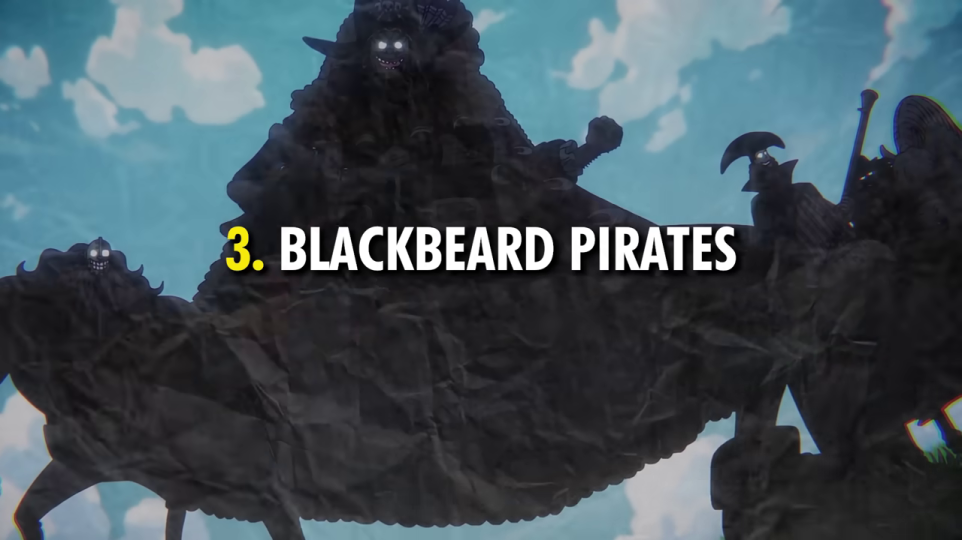 黒ひげ海賊団のシルエットとランキングタイトル