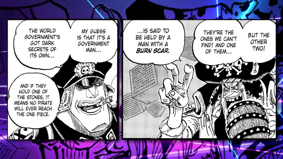 世界政府と燃える傷の男に関する漫画のコマ
