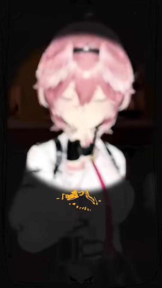 瞑想するVTuberに投影される光の模様