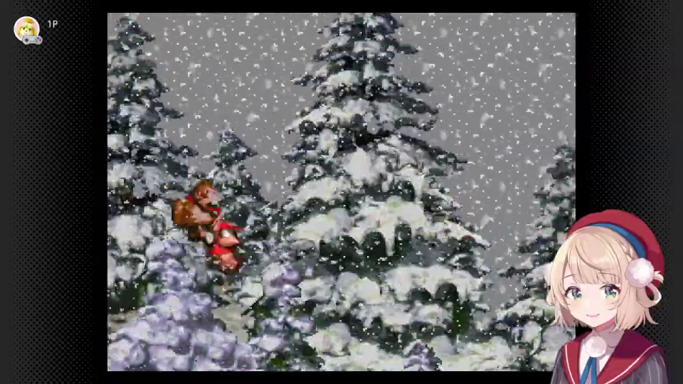 ドンキーコングカントリーの雪山でのジャンプ、VTuberのアバター