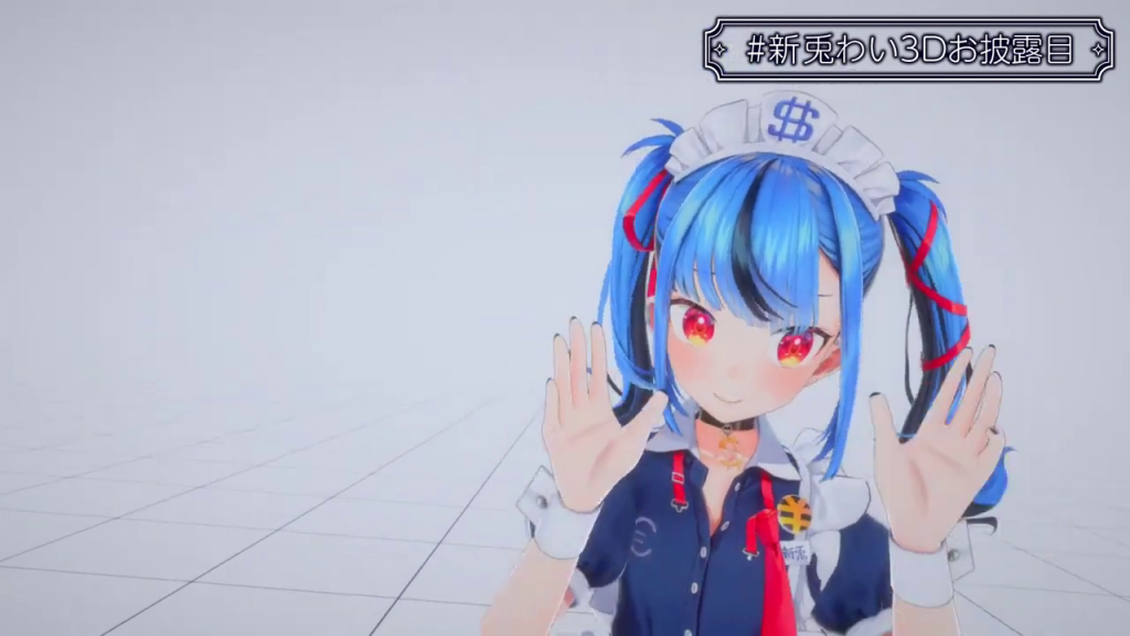 満面の笑みで目を閉じるキャラクターのアップ