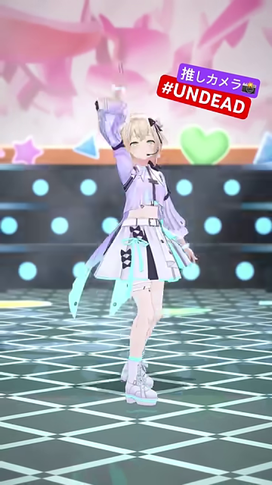 ダンスの開始ポーズとステージの全体像