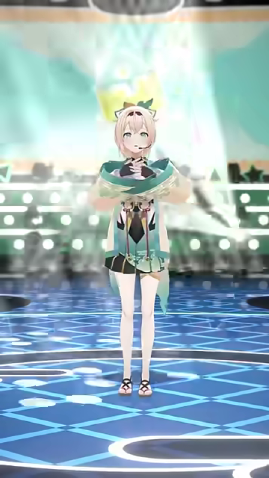 衣装チェンジ後のバーチャルキャラクター