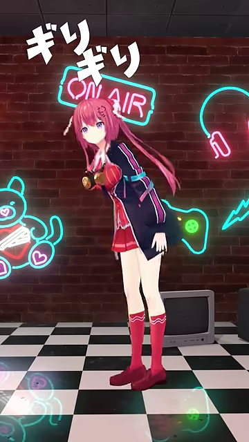 再び「ギリ」の文字が現れ、キャラクターがリフレインのようなダンス。