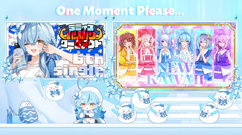 待機画面：雪花ラミィの新シングルと「NEW KAWAII」のプロモーション