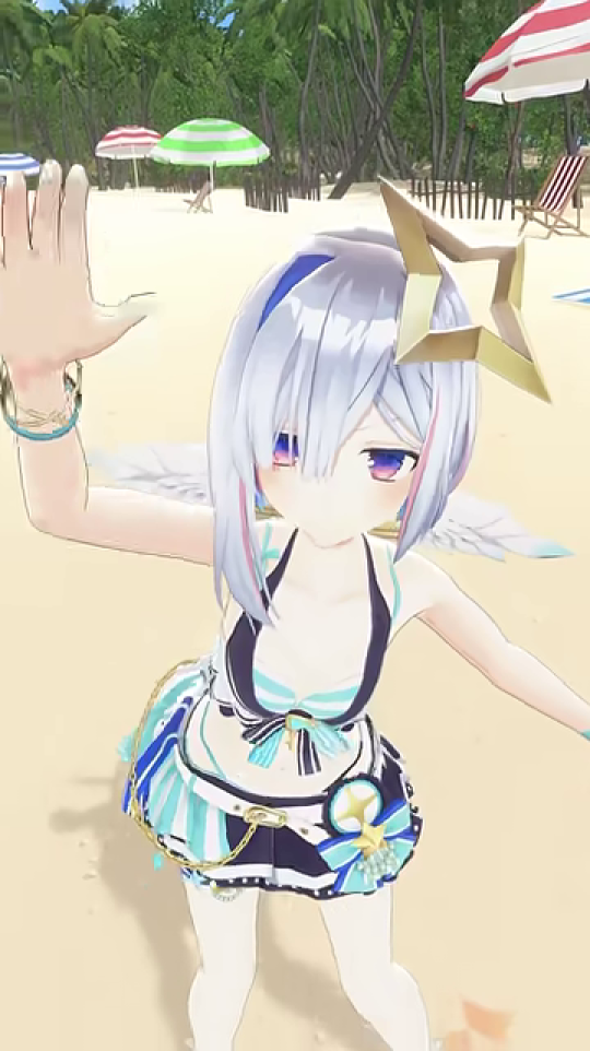 クローズアップで手を振る天音かなた