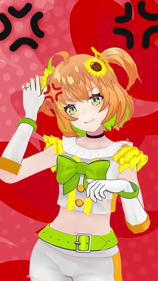 強く拒否するように手を上げるキャラクター