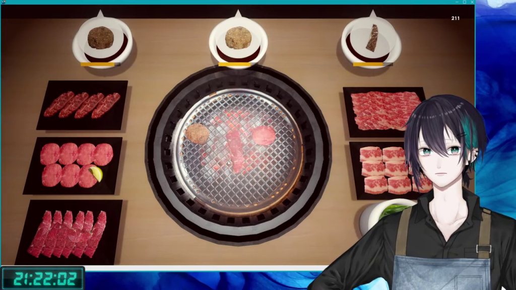 焼肉ゲームで複数の肉を焼く
