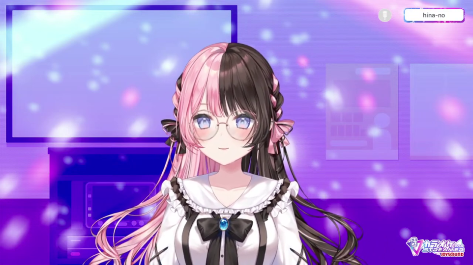 カラオケ配信開始前のVTuber「hina-no」