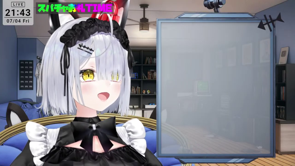 スパチャ読み上げ画面とVTuber