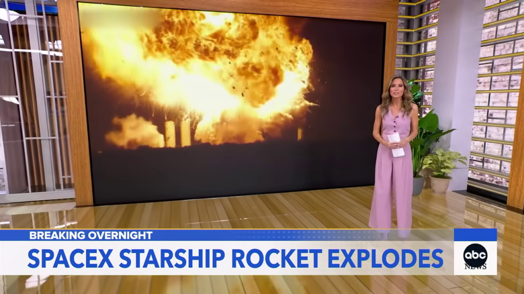 - SpaceX Starshipロケットの爆発の瞬間を捉えたもので、記事全体で強調してきたリスクと進歩のテーマを視覚的に表現し、読者に強い印象を与える。