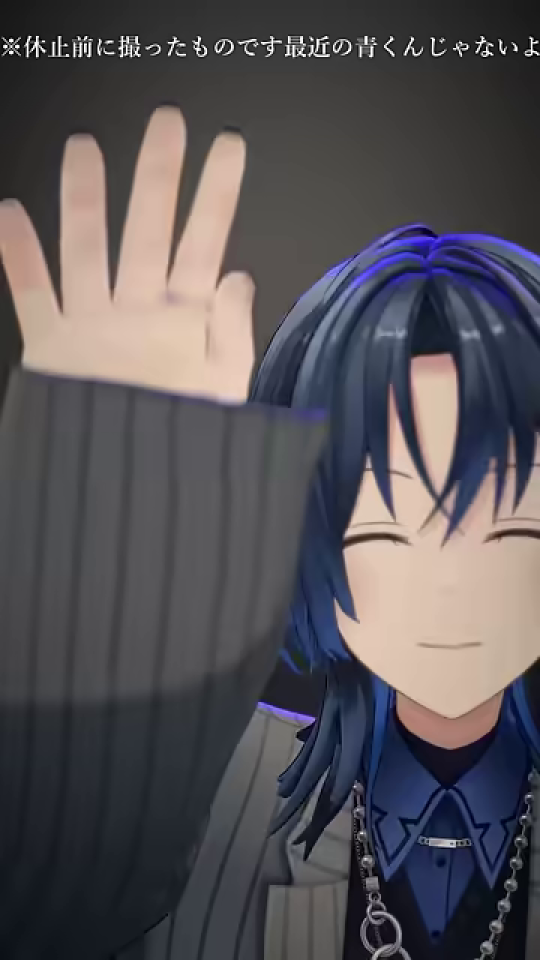 右腕を大きく動かすキャラクター