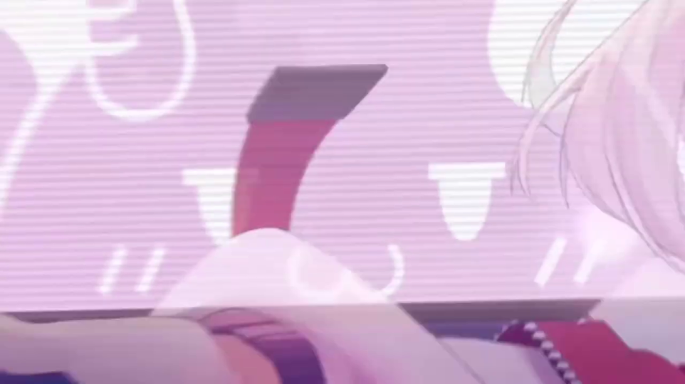 - 動画オープニングの抽象的なピンクのアニメーション