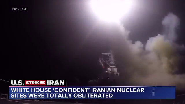 米国からイランへの攻撃経路地図
