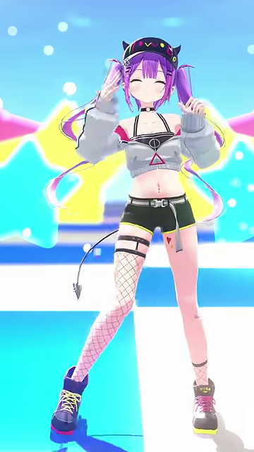 目を閉じ、手元に水のような歪みのあるVTuber