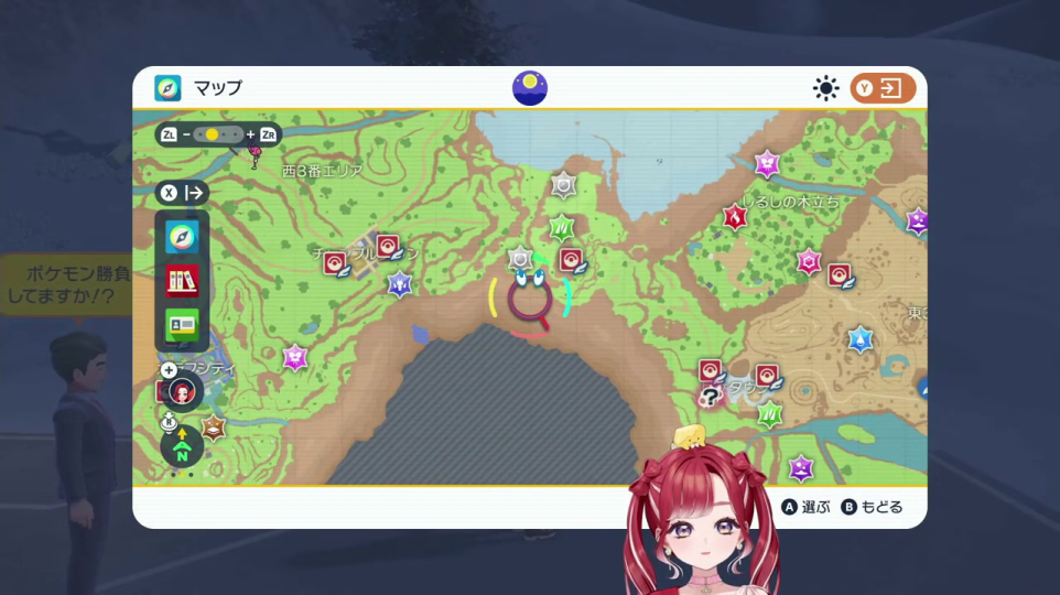 - ニンフィアの技選択画面：ニンフィアへの進化を遂げた「ブイたん」が新しい技「チャームボイス」を習得する感動的な瞬間。トレーナーとの深い「絆」が具現化した姿です。