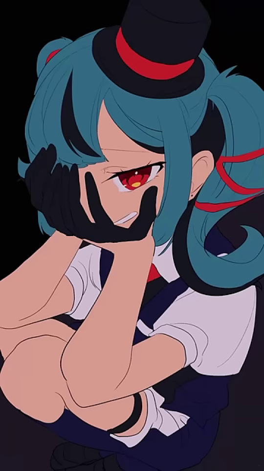 赤い涙を流し苦悩する少女
