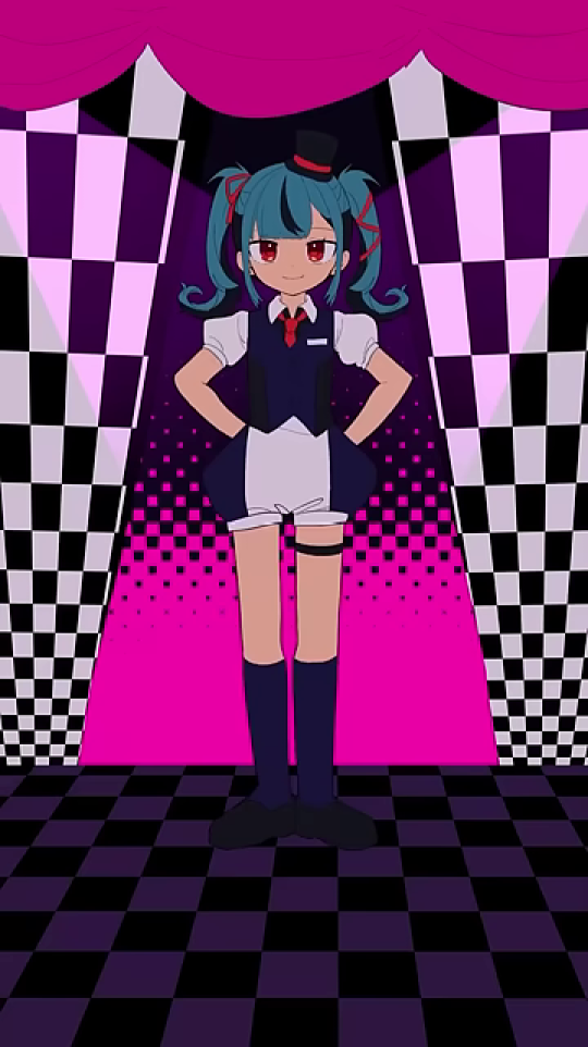 華やかなステージに立つ少女