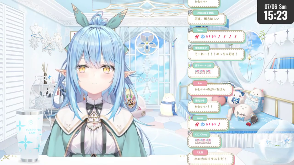 新衣装をお披露目し、ファンから「かわいい」と絶賛されるラミィ