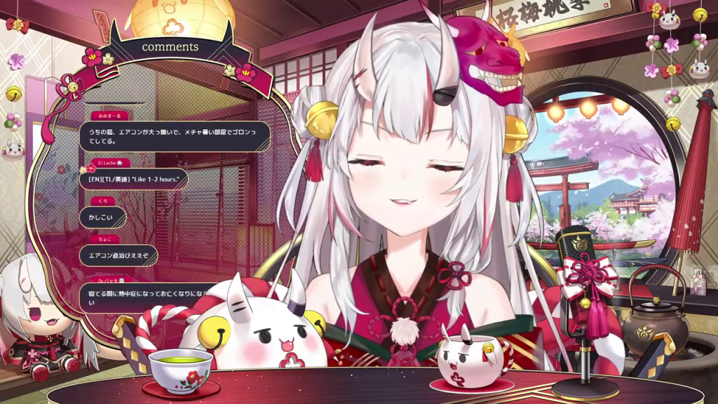穏やかな笑顔のキャラクター