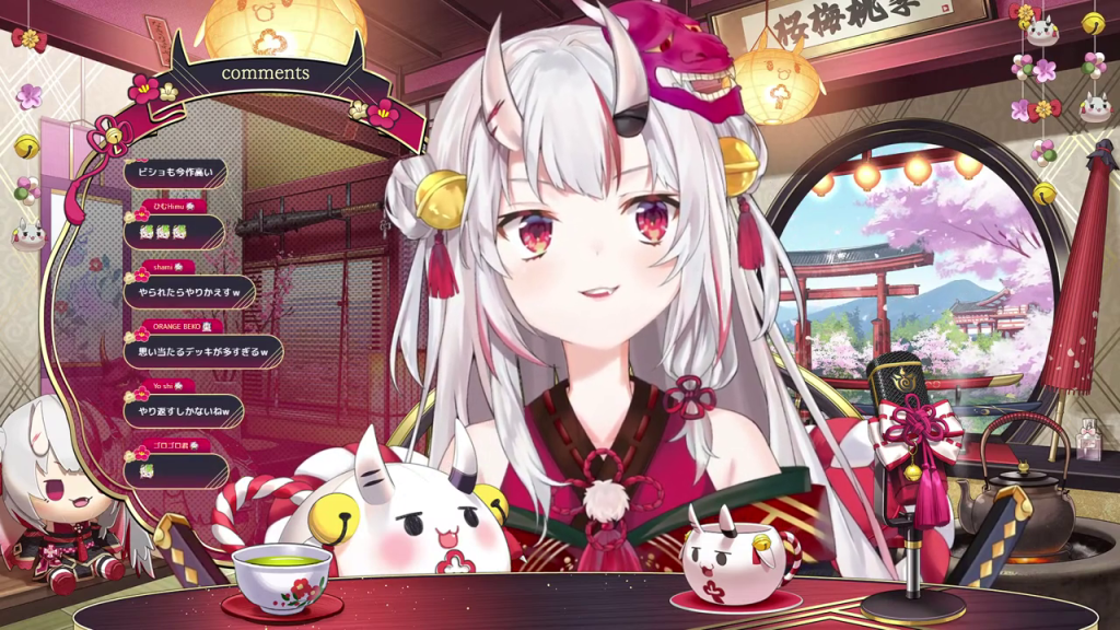 穏やかな笑顔のキャラクター