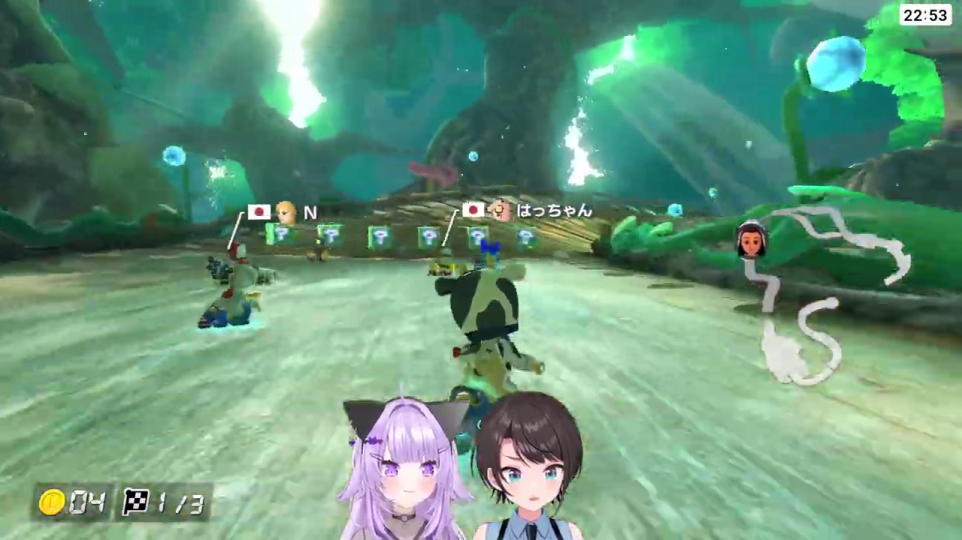 ゲッソーのインクで視界が遮られたレース画面