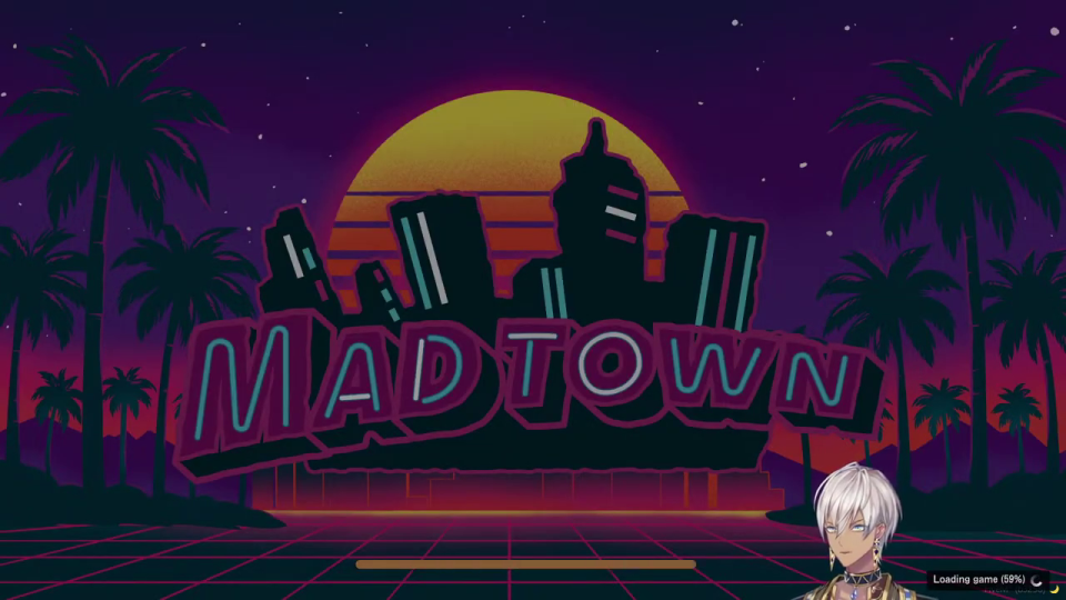 レトロフューチャー風「MADTOWN」ロード画面